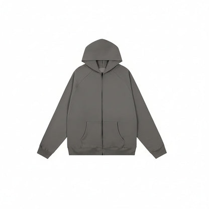 Men's Velvet Zipper Cardigan Hoodie – Autumn & Winter Casual Sweatshirt Jacket