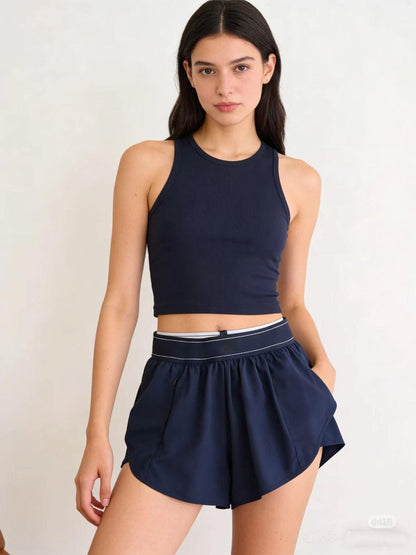 Women's High Waist Training Shorts – Elastic Fitness & Casual Sports Shorts