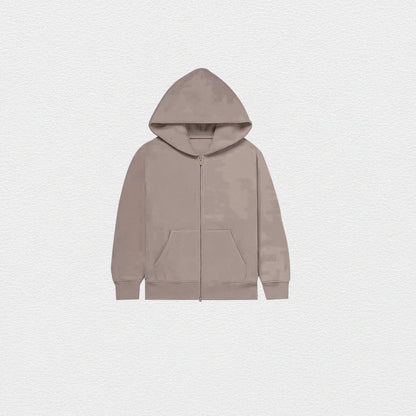 Men's Velvet Zipper Cardigan Hoodie – Autumn & Winter Casual Sweatshirt Jacket