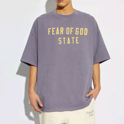 Unisex Casual Letter Print T-Shirt – Loose Fit Summer Short Sleeve Tee