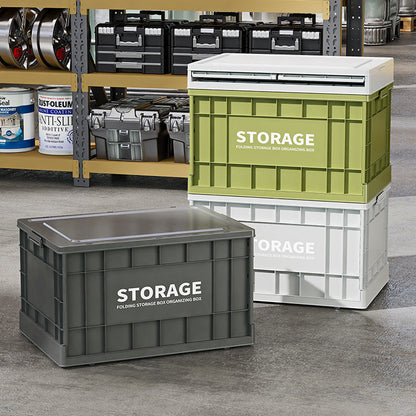 Industrial Style Folding Storage Box – Large Capacity Wheeled Organizer